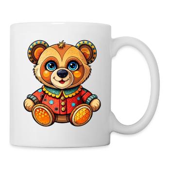 Ours en peluche avec pull - Mug blanc - blanc - Droite