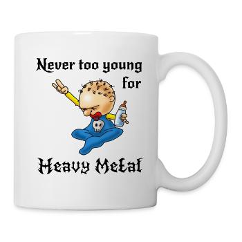 Heavy metal Babe - Never too young for Heavy metal - Mug - white - Right