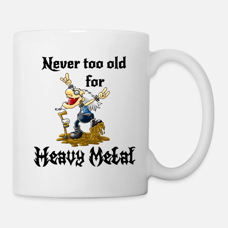 Heavy Metal Opa - Mai troppo vecchio per l'Heavy metal - Tazza - bianco