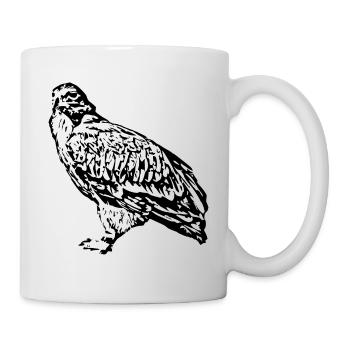 Falken Vogel Vögel - Tasse - Weiß - Rechts