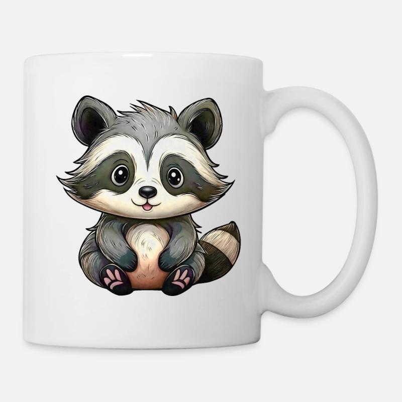 Kleiner Waschbär - Tasse - Weiß
