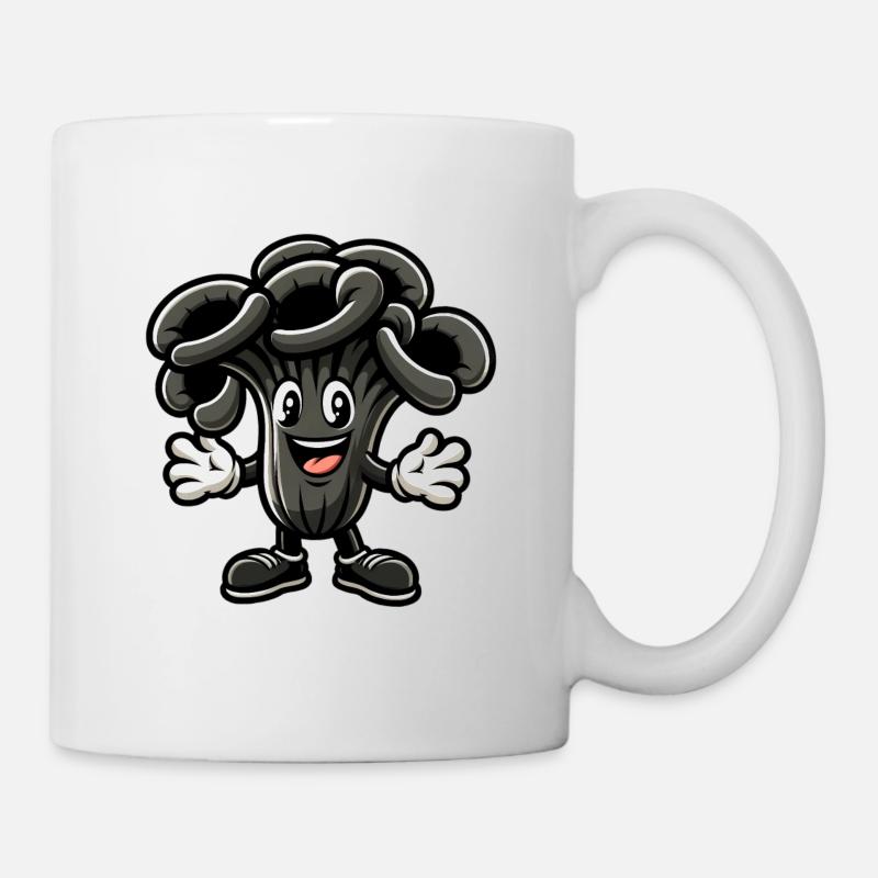 Mascotte champignon - trompette de la mort - Mug blanc - blanc