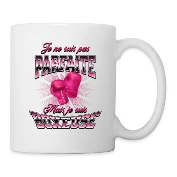 Boxe féminine, cadeau original pour boxeuse - Mug blanc - blanc - Droite