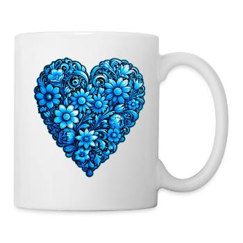 blue heart - Tasse - Weiß - Rechts