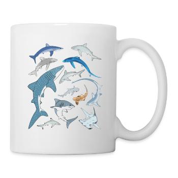 Blue Shark Whale Shark Hammerhead Shark Shark Species - Mug - white - Right