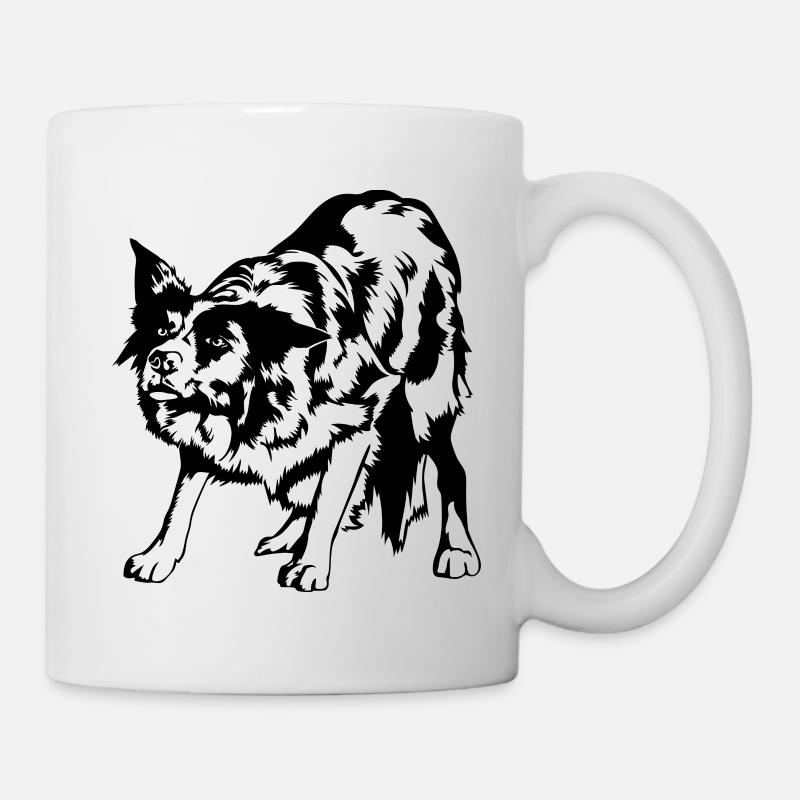 Border Collie Portrait Chiens Chiens de troupeau Wilsigns - Mug blanc - blanc