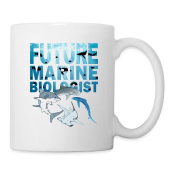 Future Marine Biologist Haiarten - Tasse - Weiß - Rechts