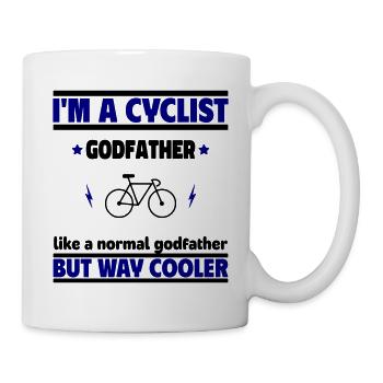 Patenonkel Radfahrer: Cooler als ein normaler Pate - Tasse - Weiß - Rechts