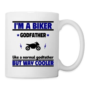 Patenonkel Biker cooler als ein normaler Onkel - Tasse - Weiß - Rechts