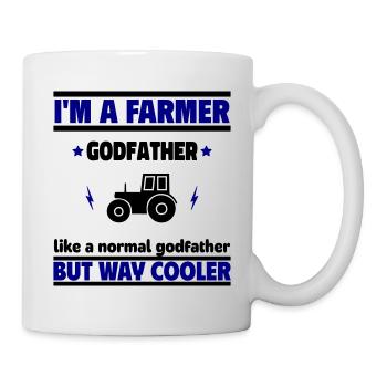 Pate Landwirt, viel cooler als ein normaler Pate - Tasse - Weiß - Rechts