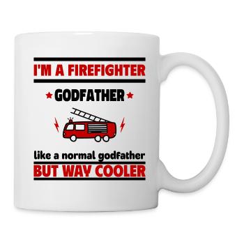 I'm a godfather firefighter, much cooler - Mug - white - Right