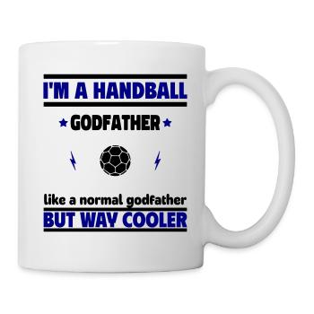 Godfather and handball player – cooler than normal - Mug - white - Right
