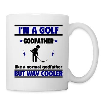 Godfather golfer, much cooler than a normal - Mug - white - Right