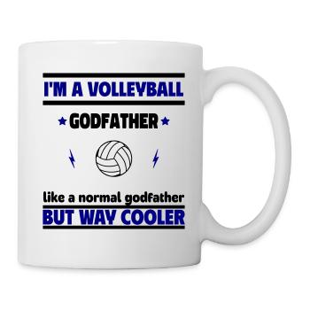 Ich bin ein Patenonkel Volleyballer, viel cooler - Tasse - Weiß - Rechts