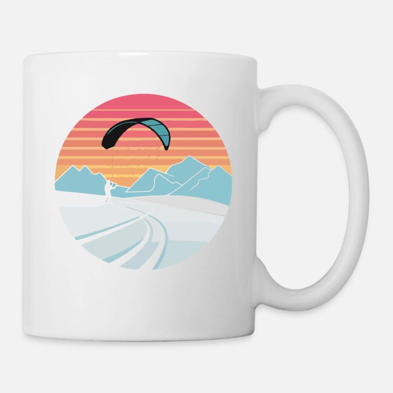Snowkiten Abenteuerkunst - Tasse - Weiß