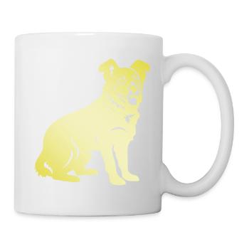 Silhouette de chien corgi - Mug blanc - blanc - Droite