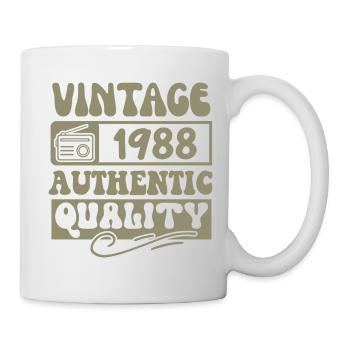 Authentisch 1988 Jahrgang 1988 - Jahrgang 1988 Retro - Tasse - Weiß - Rechts