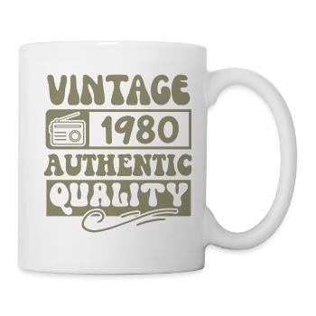 Authentic 1980 Millésime 1980 - Vintage 1980 Rétro - Mug blanc - blanc - Droite