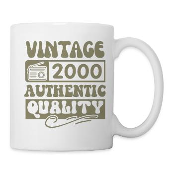 Authentisch 2000 Jahrgang 2000 - Jahrgang 2000 Retro - Tasse - Weiß - Rechts