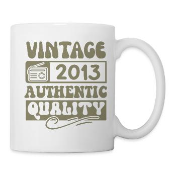 Authentic 2013 Millésime 2013 - Vintage 2013 Rétro - Mug blanc - blanc - Droite