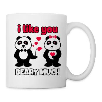 Je t’aime beaucoup Beary, la Saint-Valentin - Mug blanc - blanc - Droite
