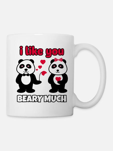 Je t’aime beaucoup Beary, la Saint-Valentin - Mug blanc - blanc