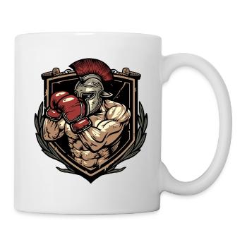 Spartaner Boxer MMA Logo - Tasse - Weiß - Rechts