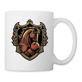 Pferd Boxer MMA Logo - Tasse - Weiß - Rechts