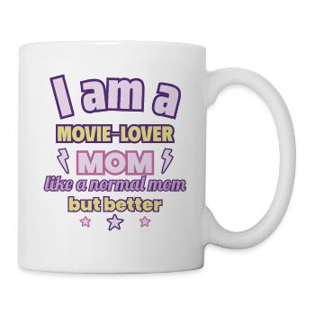 Filmfan Mama, Geschenk Muttertag, Kino - Tasse - Weiß - Rechts