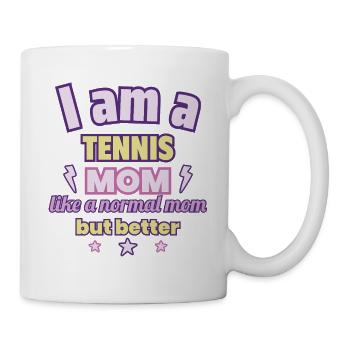 Mutter Tennisspielerin, Muttertag Geschenk, Tennis - Tasse - Weiß - Rechts