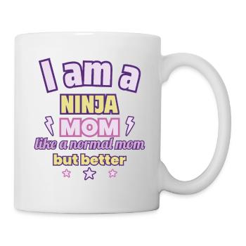 Ninja-Mama, Muttertag Geschenk, Kampfsport - Tasse - Weiß - Rechts