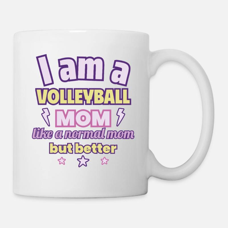 Volleyball-Mama, Muttertag Geschenk, Sport - Tasse - Weiß