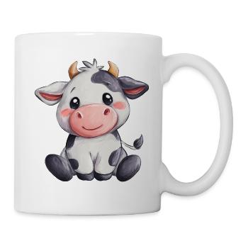 Mignon bébé vache - Mug blanc - blanc - Droite