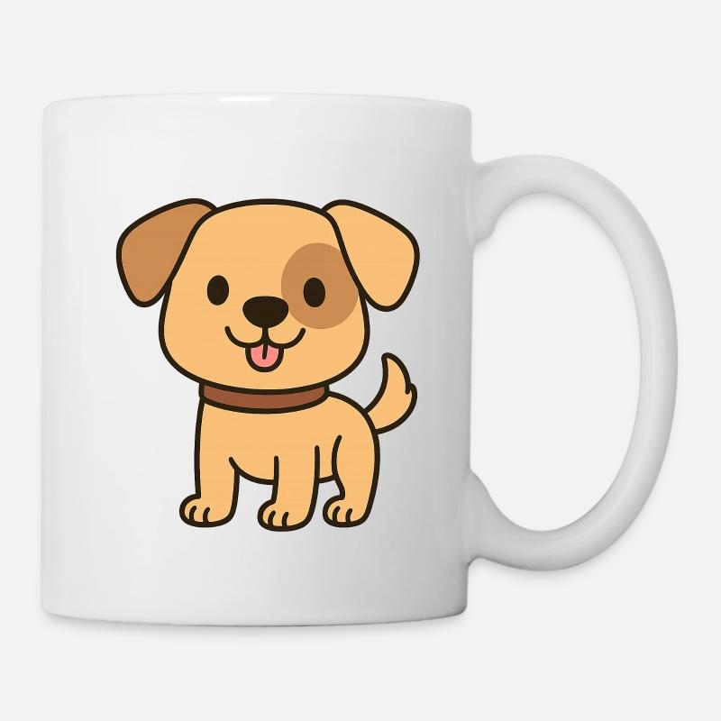 Cute Illustrated Dog - Mug - white