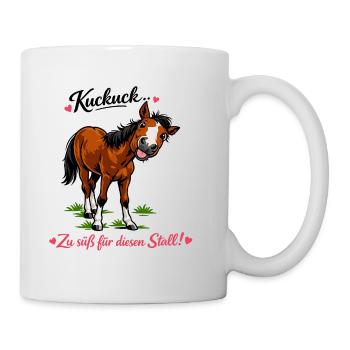 Ein Pferd. Ein Blick. Ganz viel Herz. - Tasse - Weiß - Rechts