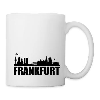 Frankfurt Skyline Silhoue - Tasse - Weiß - Rechts
