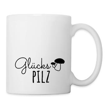 Glückspilz Glückspilzin Glück Sprüche Geschenk - Tasse - Weiß - Rechts