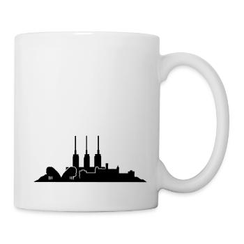 Hannover // Skyline // Silhouette // Skylineshirt - Tasse - Weiß - Rechts