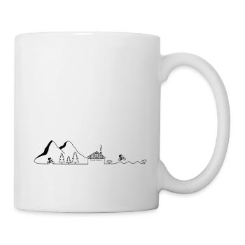 MTB Mountain Bike Cycling Pump or Jump - Mug - white - Right