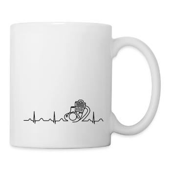 SR500 XT500 Heartbeat black - Mug - white - Right