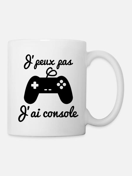 J'peux pas j'ai console - geek gamer nerd - Mug blanc - blanc