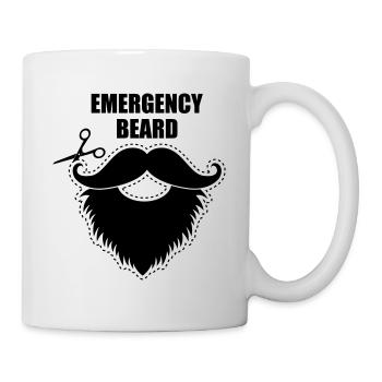 Schnurrbart Bart hipster - Tasse - Weiß - Rechts