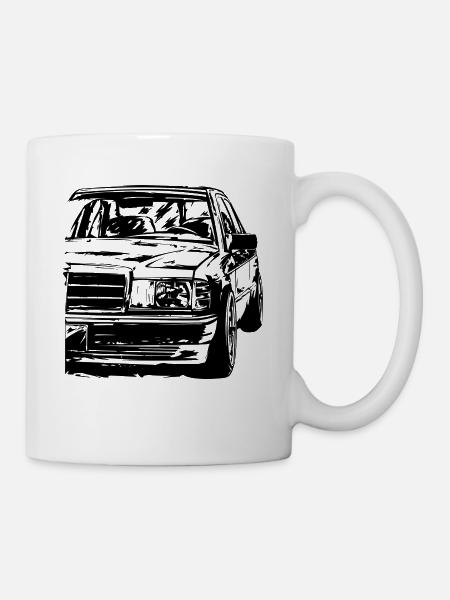 W201 190E Dirty T-Shirt Hoodie Motiv - Tasse - Weiß