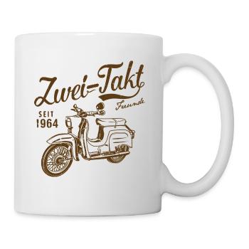 Simson Schwalbe Zweitakt Freunde - Tasse - Weiß - Rechts