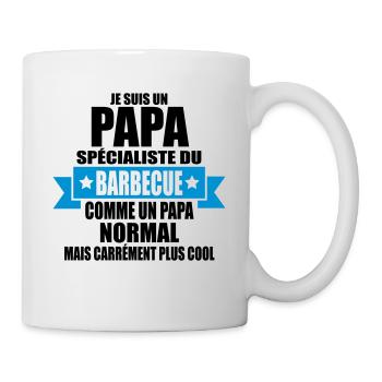 je suis un papa spécialiste du barbecue - Mug blanc - blanc - Droite