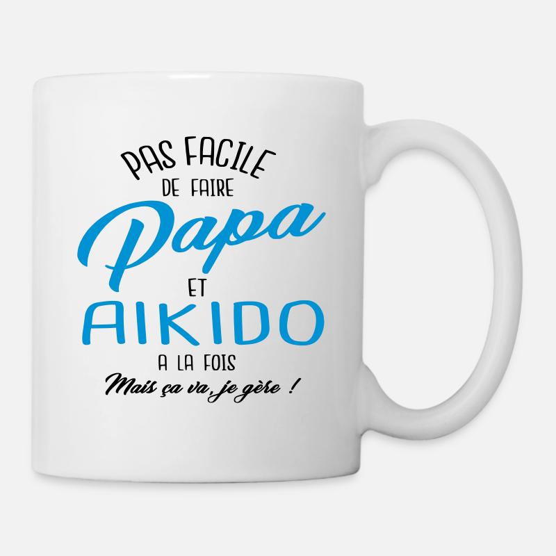 Papa et aikido - Mug blanc - blanc