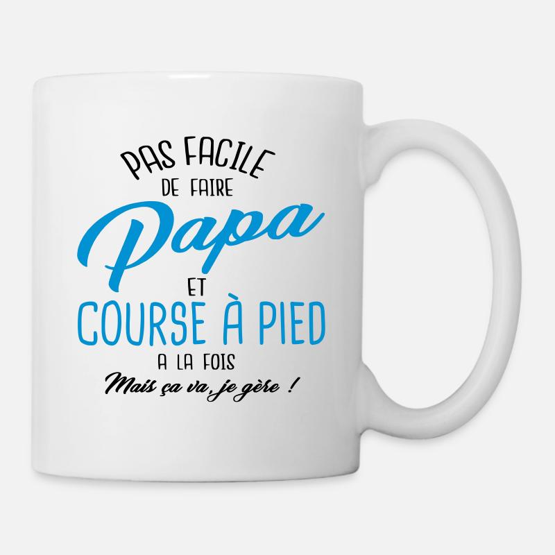 Papa et course à pied - Mug blanc - blanc