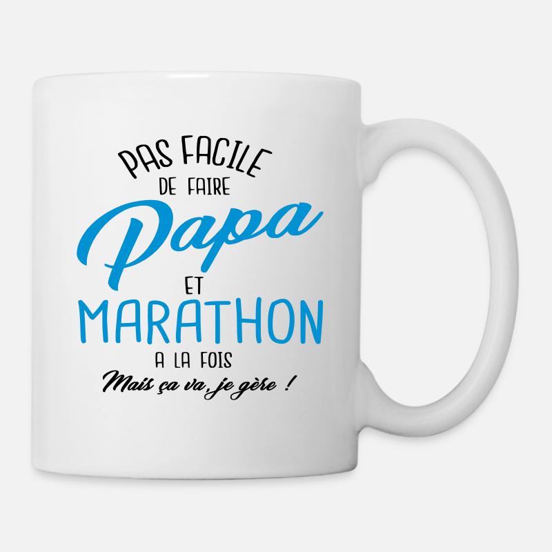 Papa et marathon - Mug blanc - blanc