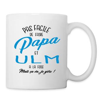 Papa et ULM - Mug blanc - blanc - Droite