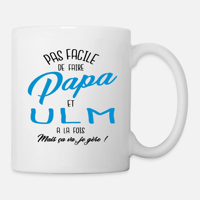 Papa et ULM - Mug blanc - blanc